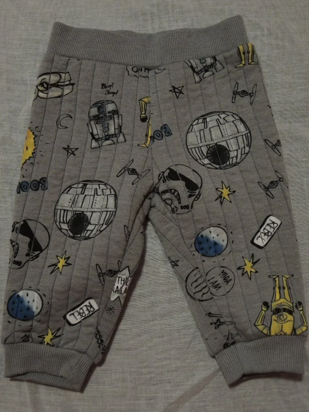 Star Wars Baby Sweat Outfit Gray w/ Graphic Print Size 6 - 9 Months